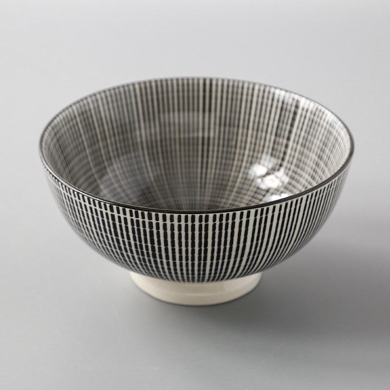 Японская 6-дюймовая миска для лапши, керамическая, подглазурная, на высокой ножке, салатница для дома, рамен