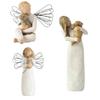Tree Willow Angels Figurine Embrace Pet Ornament Sculptures Statue Gift Resin