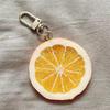 Брелки со свежими ломтиками лимона, сумка, подвеска, пряжка для ключей, украшения, автомобильные аксессуары