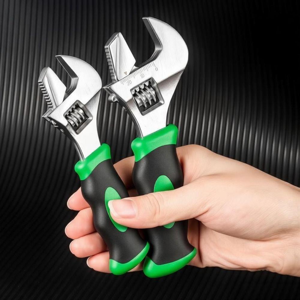 Dual-used Monkey Wrench Wide Jaw Opening Pipe Wrench Short Handle Spanner Air Controller Pipe