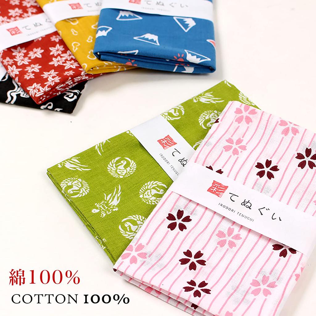 KOMESICHI Irodori Small Pattern Tenugui Navy Blue Set Set of 33 X 88cm (Tenugui) A, Anti-Fray Finish, 3, Approx.