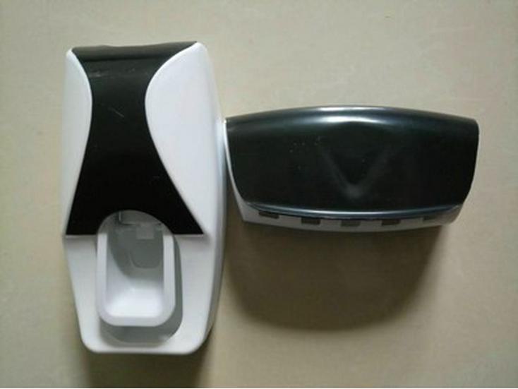 Wall-Mounted Automatic Toothpaste Dispenser and Toothbrush Holder