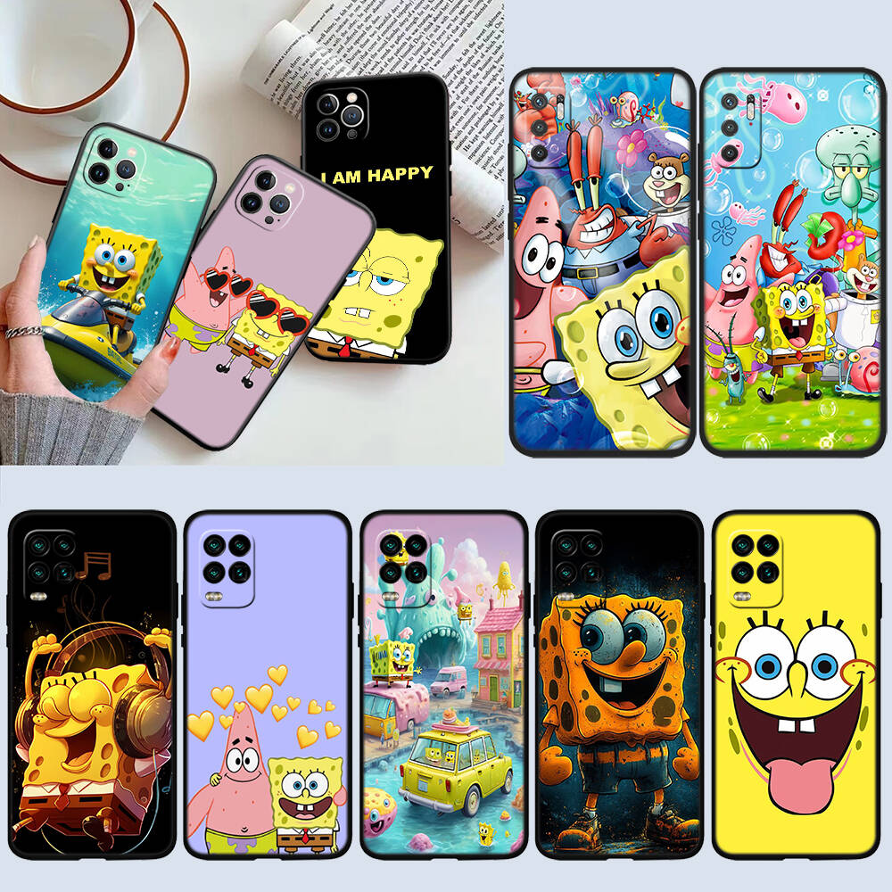 Cartoon SpongeBob Phone Case for Xiaomi Poco C40 C51 C50 C55 C65 C71 C75 C85 F8 F7 F6 F5 F3 F2 X7 X6 X4 X3 X2 M7 M6 M5 M4 M3 M2 Pro