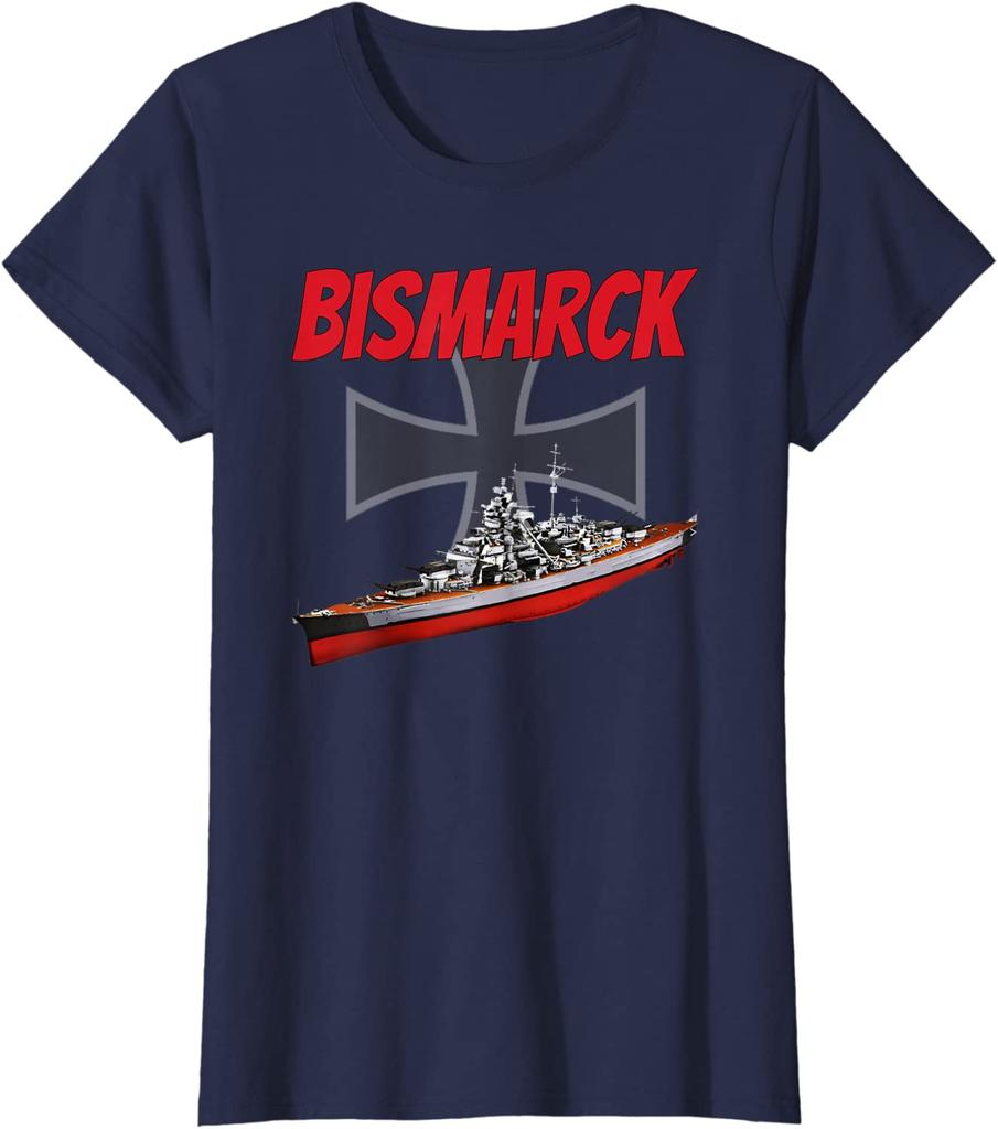 Вторая Мировая Война Немецкий Военно-Морской Линкор Бисмарк Футболка Летняя Хлопковая С Круглым Вырезом С Коротким Рукавом Мужская Футболка Новая S3XL