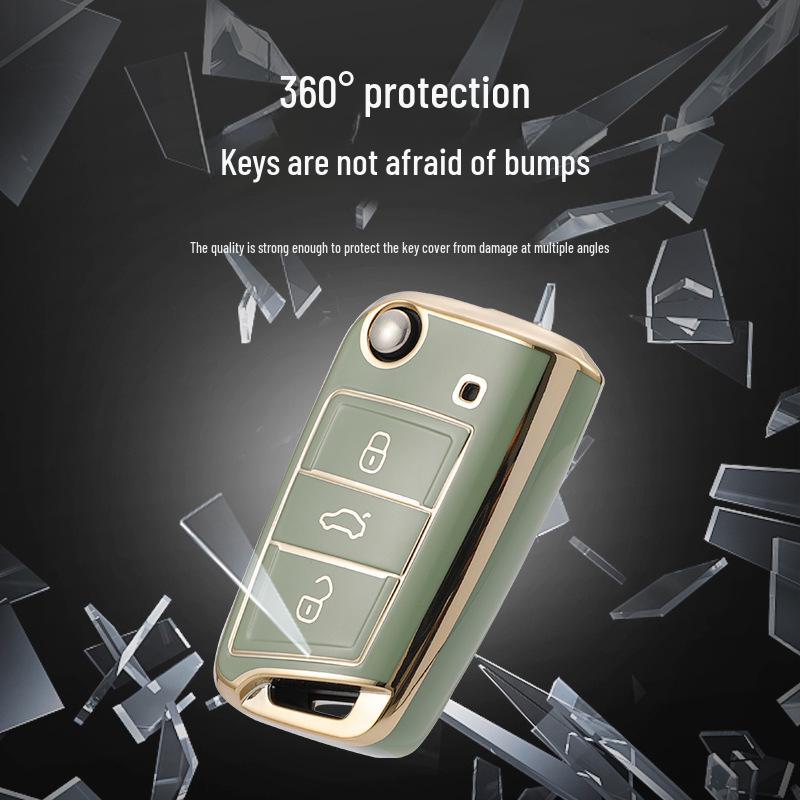 Key Cover for Volkswagen Lavida Plus, Golf, Sagitar, Polo, Jetta. Volkswagen Car Key Shell Buckle Bag.