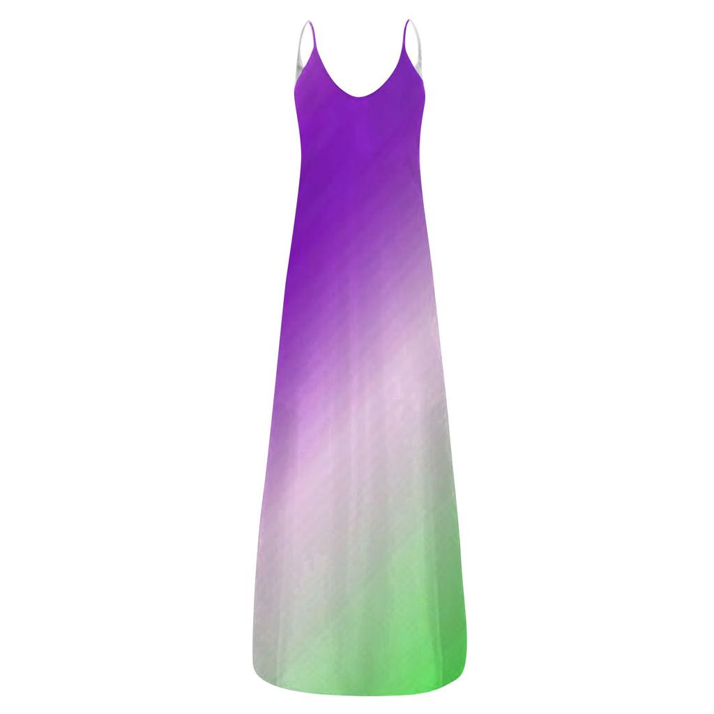 Женское платье без рукавов, повседневное платье длиной до пола