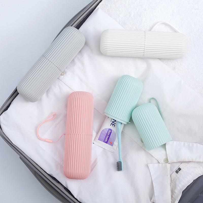 Mouthwashing Cups Plastic Cylinder Storage box Brushing Cups Portable Toothbrush Holder Toothpaste Storage Box For travel Simple Accessories