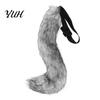 Halloween Beast Girl Outfit Plush Fox Cosplay Mask, Fluffy Tail, Costumes Props, Fuzzy Furry Tail Mask for Costume Party Anime Convention And