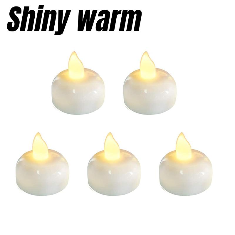 Мерцающие Беспламенные Водонепроницаемые Свечи Лампа Плавающие на Воде Светодиодные Пластиковые Чайные Свечи на Батарейках Для Бассейна Спа Свадьбы