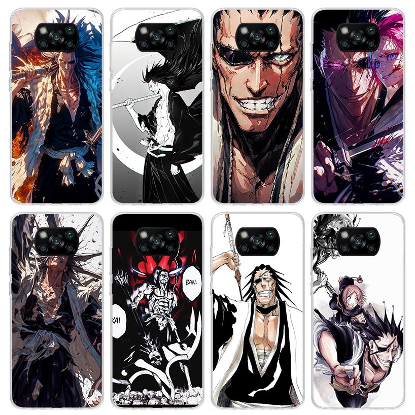 Zaraki Kenpachi Bleach Phone Case For Xiaomi Poco X7 X6 X5 Pro F7 Ultra Redmi 15C 15 13 13C 12 12C 10 10A 10C 9 9A 9C 9T Shell P
