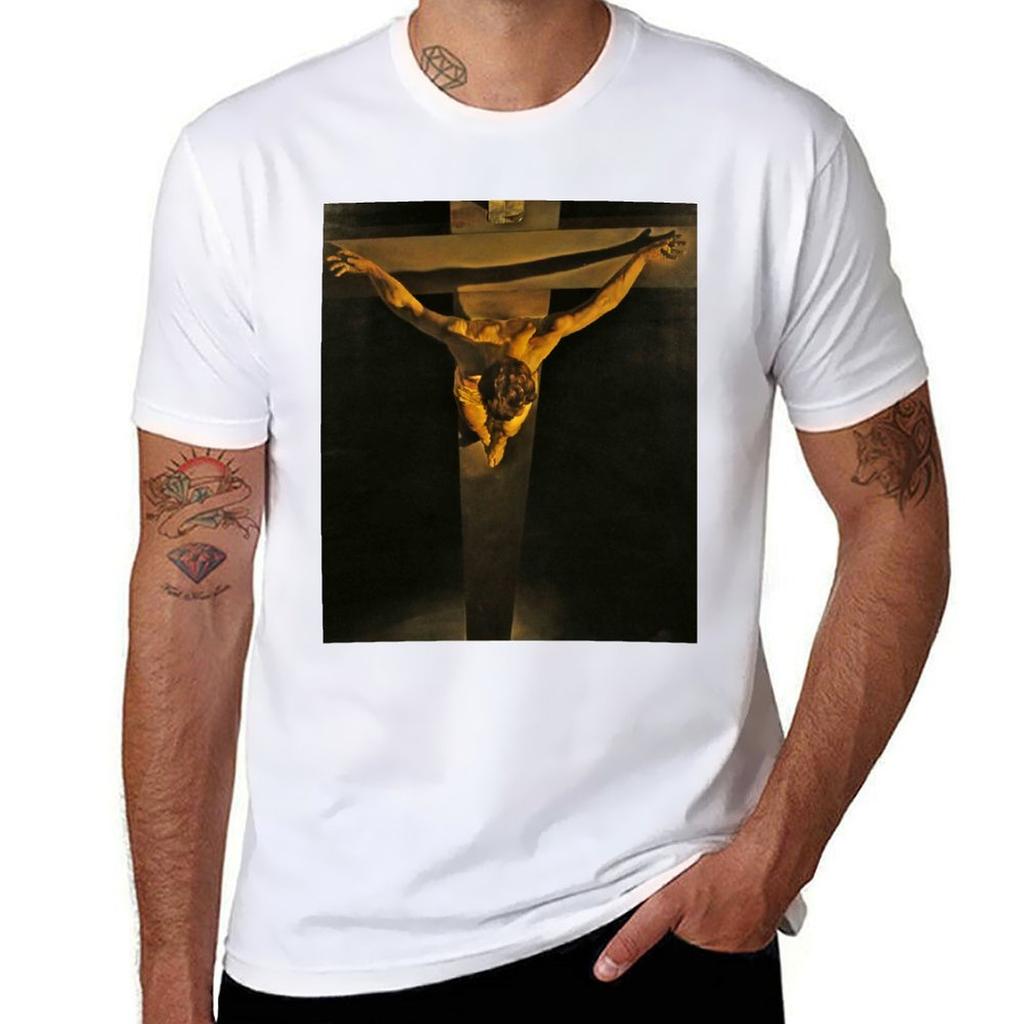 Salvador Dali Painting Christ Of Saint John T-Shirt t shirt man plain t shirts for man graphic vintage T-Shirt