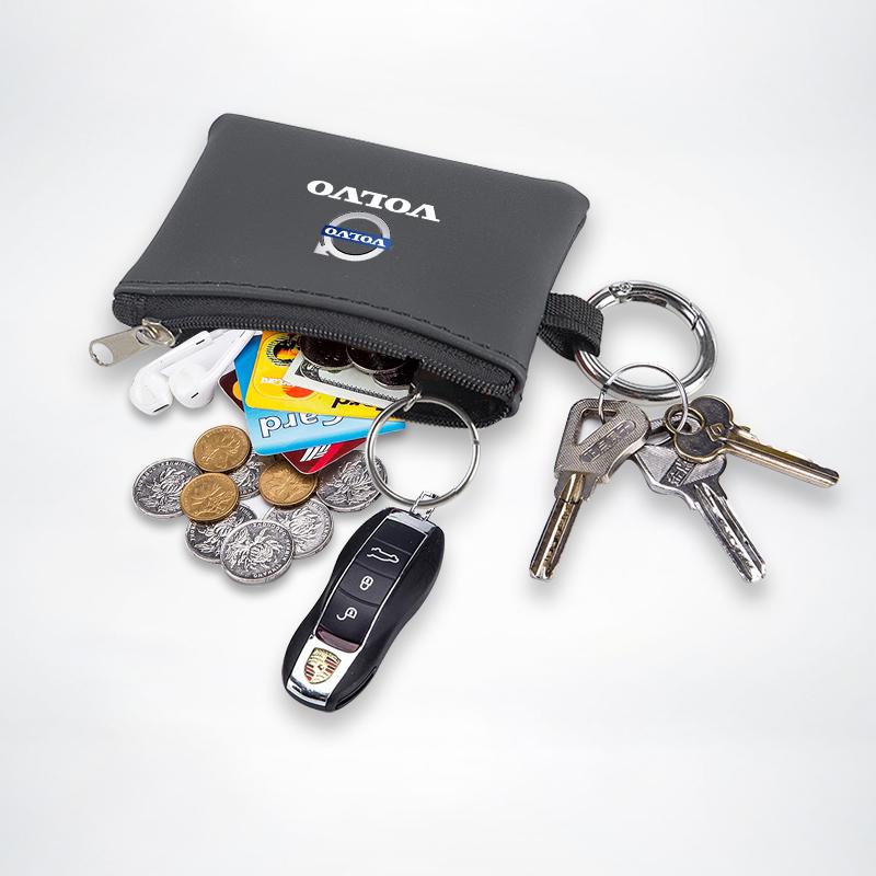 Car Keychain Key Storage Bag Anti-Lost Loop Sticker For Volvo ES90 EC40 EX40 EM90 XC90 V90 V60 XC60 V40 S80 S60 S90 C40 XC40 V70