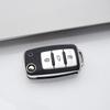 3 Buttons For Volkswagen VW POLO Tiguan Passat B5 B6 B7 Golf EOS Scirocco Jetta MK6 Octavia Leather TPU Car Remote Key Case Cover Holder