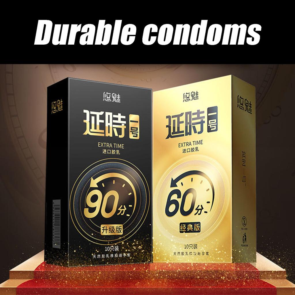 10pcs Lasting Plus Condom Sex Toys For Adult Men Delayed Ejaculation Penis Sleeves Ultra Thin Rubber Condoms Hotel Sex Products
