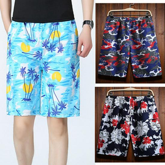 Men's Quick-Dry Beach Shorts: Summer Seaside Swim & Sports, Loose Five-Point Pants for Couples