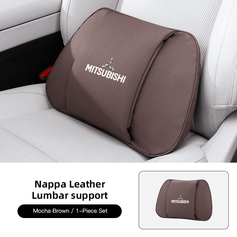 nlvc3 Keychain Leather Car Seat Headrest High-quality Comfort Waist Rest Neck Pillow For Mitsubishi Eclipse Lancer Outlander I200Space