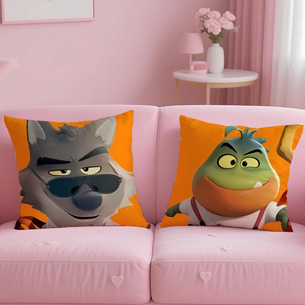 Популярный мультфильм «Плохие парни» Наволочка Мягкая и Легко стирающаяся – Универсальная для Дивана, Кровати, Путешествий и Офиса