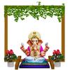 Мандир Складная Стойка-Фон для Ганеши, Наваратри, Дурга Пуджи, Идеально подходит для Домашнего Мандира и Офиса в качестве Каркаса для Фона, Предмет Фестивального Декора