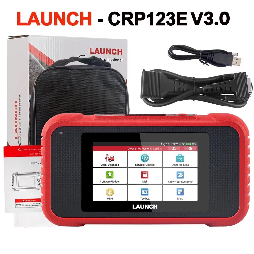LAUNCH CRP123I V3.0 Автомобильные Диагностические Инструменты, Сканер OBD2 для Систем Двигателя, ABS, SRS, АКПП с 7 Сервисными Сбросами, Бесплатное Онлайн-Обновление