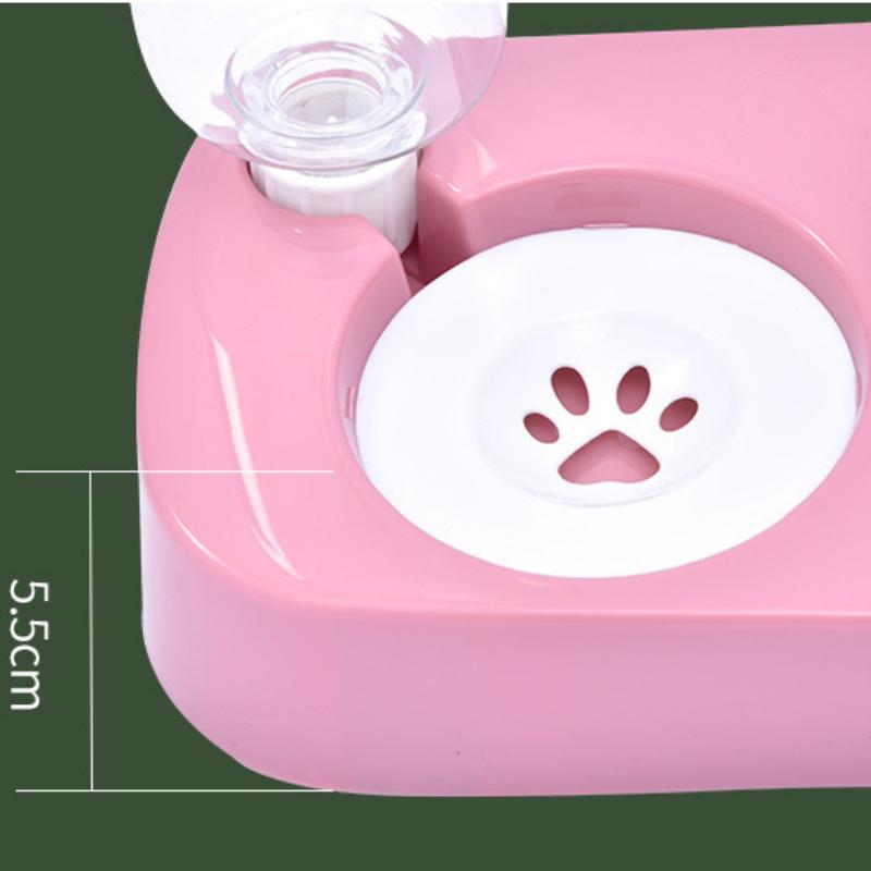 Pet Dog Bowl Automatic Feeder Cat Food Bowl with Water Fountain Bowl Drinking Raised Stand Dish Bowls Cat Food and Water