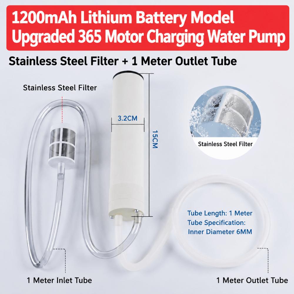 Wireless Electric Suction Drainer Portable Submersible Pump Water Remover Pump Home Use