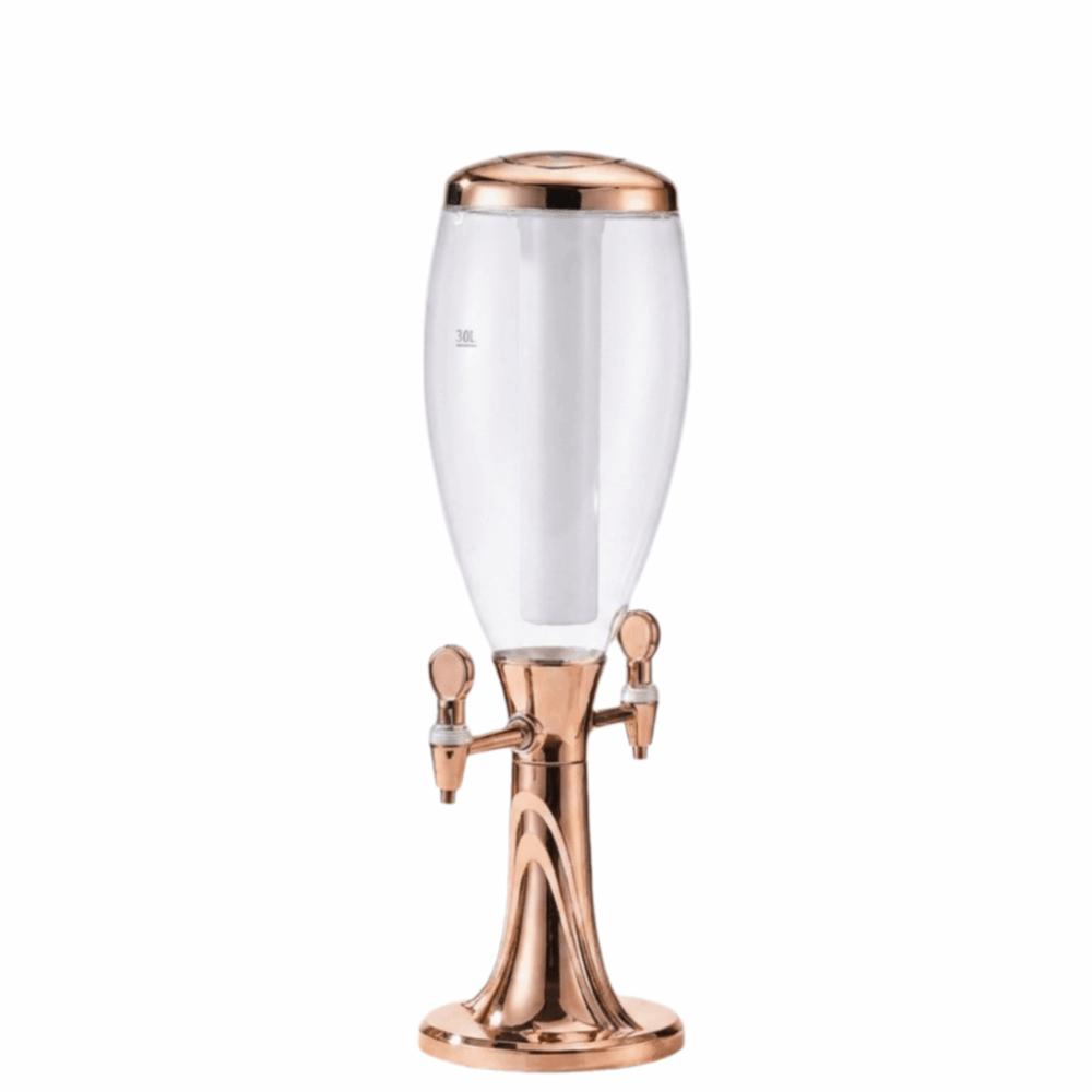 with Icicles Beer Dispenser Dual-Head Faucet Beverage Machine Creative Drink Holder Hotel Use