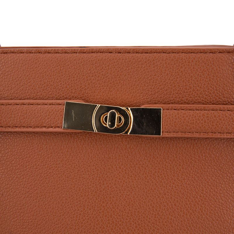 Двойная сумка верблюжьего цвета, большая модель 32x30x12 см, женская TORRENTE