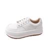 New Leather Women's White Casual Woman Vulcanize Sneakers Breathable Platform Flats Shoes for Woman Designer Shoes