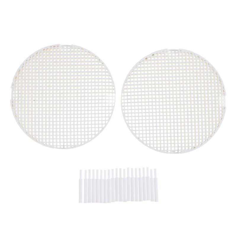 2 шт. стоматологических лабораторных сотовых лотка для обжига с 20 шт. циркониевых штифтов, круглая подставка для лотка