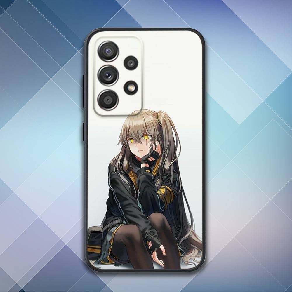 Чехол для телефона Girls F-Frontline U-Ump45 для Samsung S25,S24,S21,S22,S23,S30,Ultra,S20,Plus,Fe,Lite,Note,10,9,5G Черный