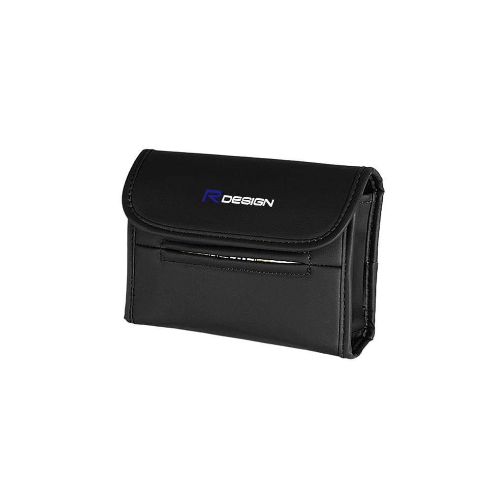 PU Leather Car Tissue Box Paper Towel Bag Hanging Storage Auto Accessories For Volvo XC90 XC60 V90 D5 S90 S80 S70 T5 T6 V40 V60 FK4