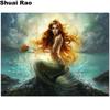 Алмазная вышивка Мультфильм Русалка Алмазная картина Узоры Фея 5d Diy Наклейки на стену Украшение