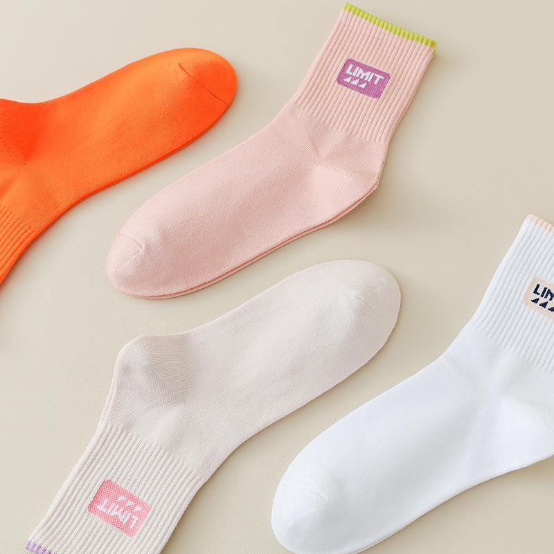Female Spring and Autumn Pure Cotton Anti Odor Anti Sweat Socks