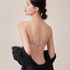 Tangge Silk Satin No-Rim Thin Breathable Bra with Removable Pads