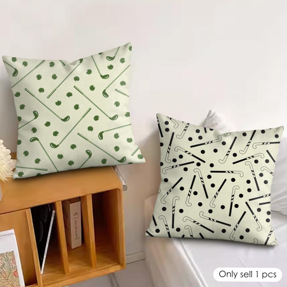 Retro Golf Cushion Cover Soft Plush Fabric DoubleSided Printed Cushion Covers for All Seasons Modern HomeDecor Gift