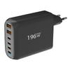 Быстрое зарядное устройство GaN на 6 портов PD 100 Вт для телефонов, планшетов и ноутбуков (Общая выходная мощность 196 Вт)