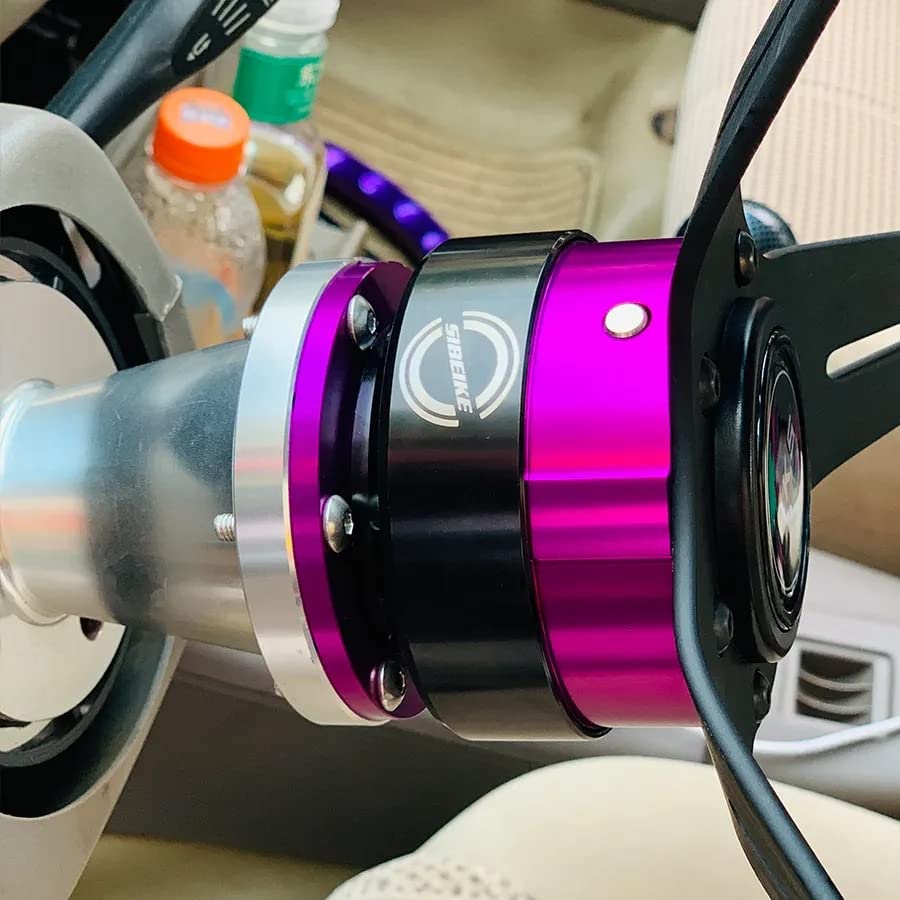 SIBEIKE Quick Release Lenzing Ding Sound Steering Boss Aluminum Control Hub Anodized (Purple)