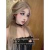 Длинный прямой парик серо-золотистого цвета в стиле Лолита — корейский стиль для повседневной носки