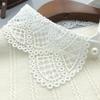 Embroidered False Collar Elegant Shirt Single Collar Versatile Detachable Fake Collars Sweater Dress Neckline Cat Ear Collar Tip