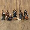 11Pcs Classical Christmas Manger Set Ornament Gift Box Christmas Easter Gift Gift Resin Crafts