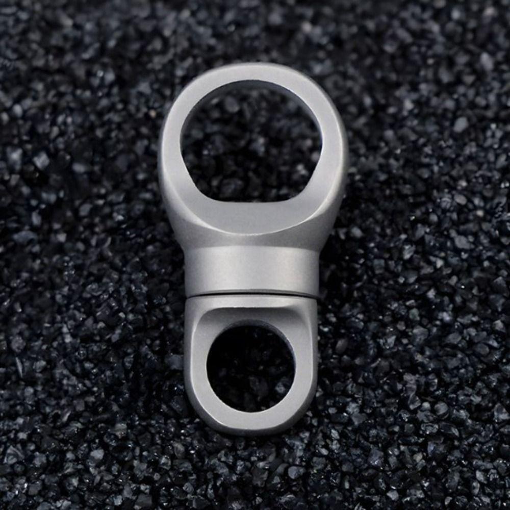 High Quality Portable Titanium Alloy Keychain Ultra-light 360° Rotatable Brass Keychain EDC Keyring Outdoor Small Tool