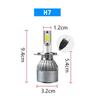2pcs C6 72W H11 H4 Hi/Lo H1 H7 COB LED H11 HB3 9005 HB4 9006 Car Headlight Bulbs Car Fog Light 12V 7200LM Auto Headlamps