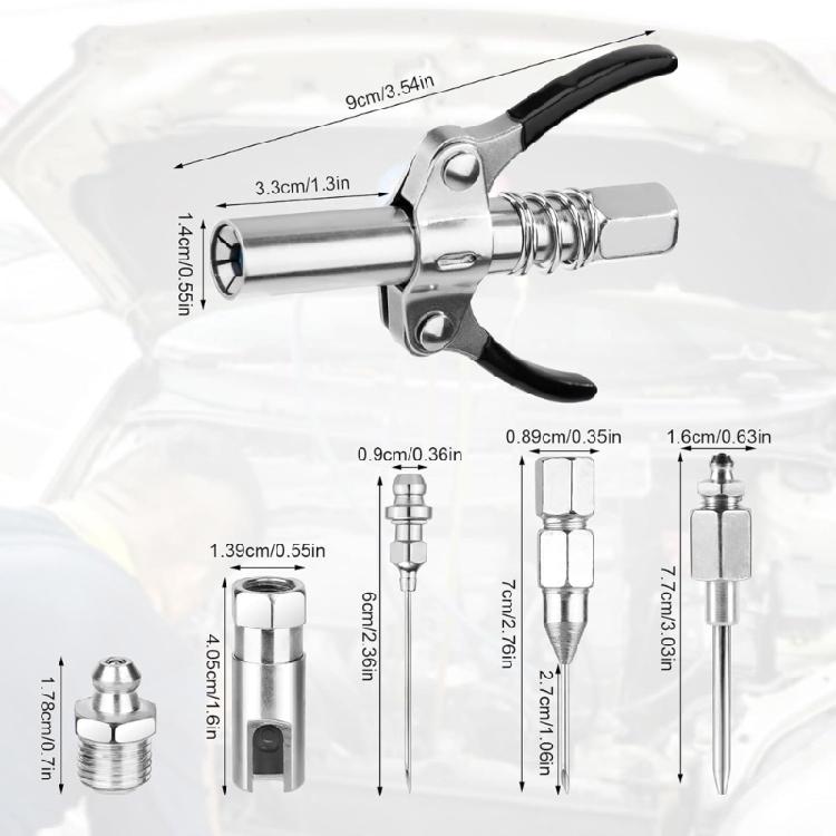 Grease Dispensing Injection Tool, 90 Degree Needle Nozzle Coupler for Mechanical Fittings Workshop Use Hard Reach Areas