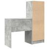 Desk with Drawers and Shelf 2 pcs Concrete Grey