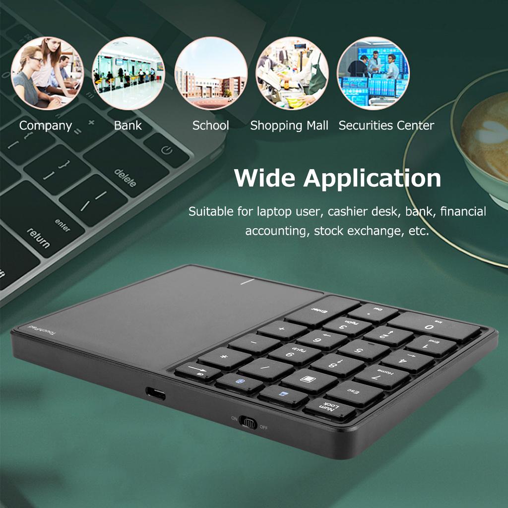 2.4G + BT4.2 Беспроводная двухрежимная цифровая клавиатура Портативная 22-клавишная офисная финансовая бухгалтерия