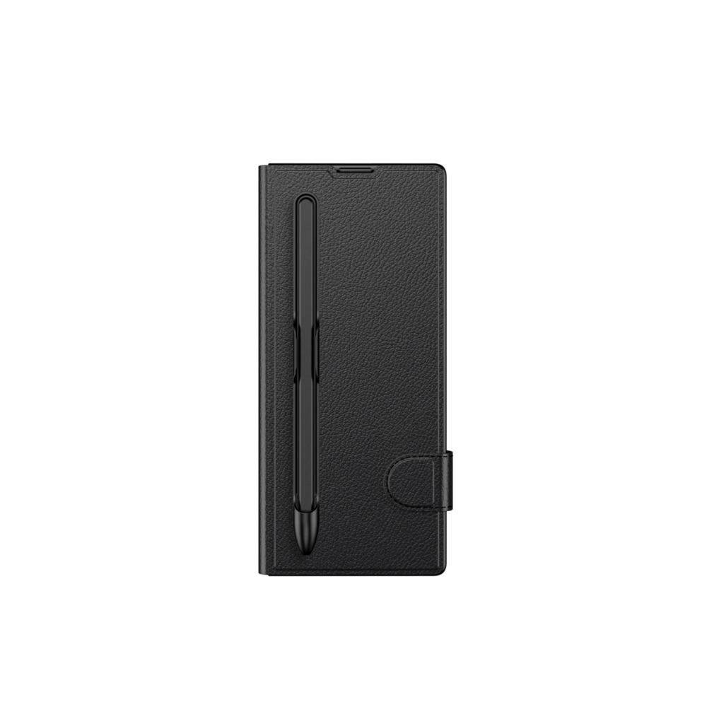 Роскошный чехол из искусственной кожи для телефона Samsung Galaxy Z Fold 6 с функцией защиты экрана и сенсорным пером