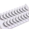 10 Pairs Natural Long False Eyelashes Fluffy Manga Lashes Fake Lashes  Eye Makeup Tool