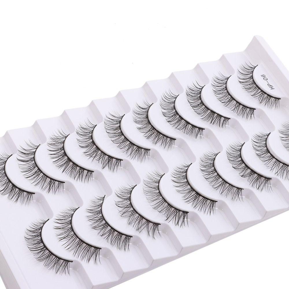 10 Pairs Natural Long False Eyelashes Fluffy Manga Lashes Fake Lashes  Eye Makeup Tool