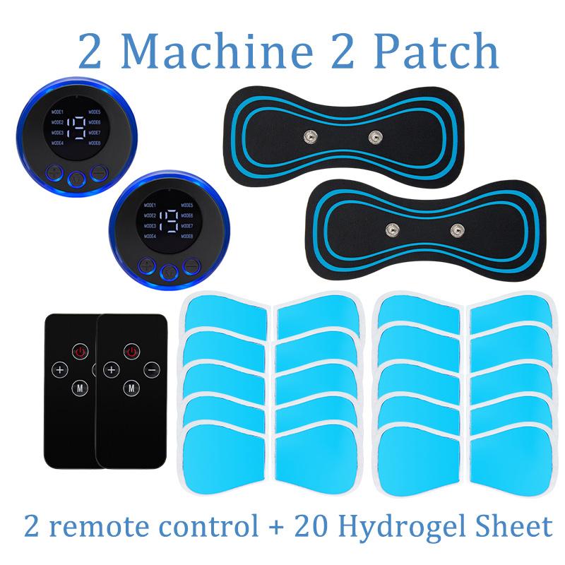 EMS Mini Electric Pulse Neck Masager LCD Display 8 Mode Cervical Massage Patch Muscle Pain Relief Tool Portable Body Massager