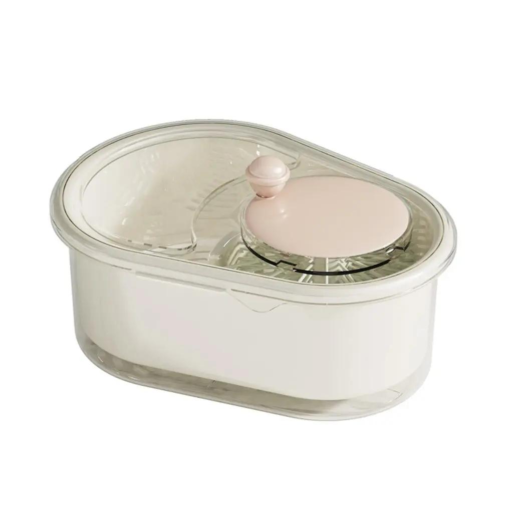 Household Vegetable Fruits Cleaner Sets Manual Water Salad Spinner Fruit Drain Basket Dryer Hand Crank Kitchen Household Gadget